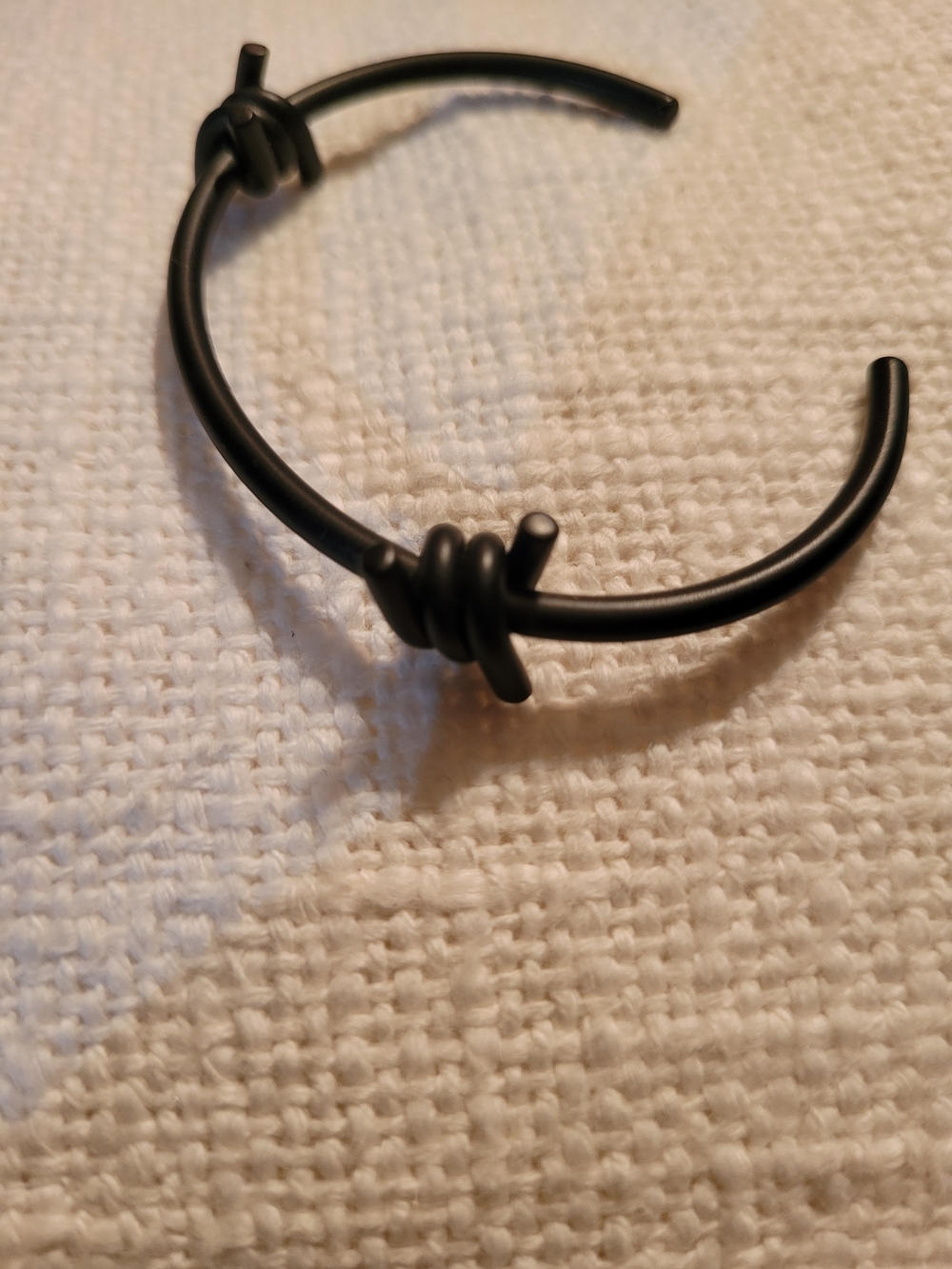 Black Barbed Wire Cuff Bracelet